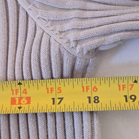 Tommy Bahama Womens Pickford Rib Open Front Cardigan Sweater Beige Size Medium - Picture 8 of 10